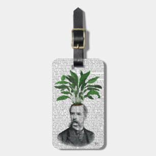 Aspidistra Head Plant Head Luggage Tag