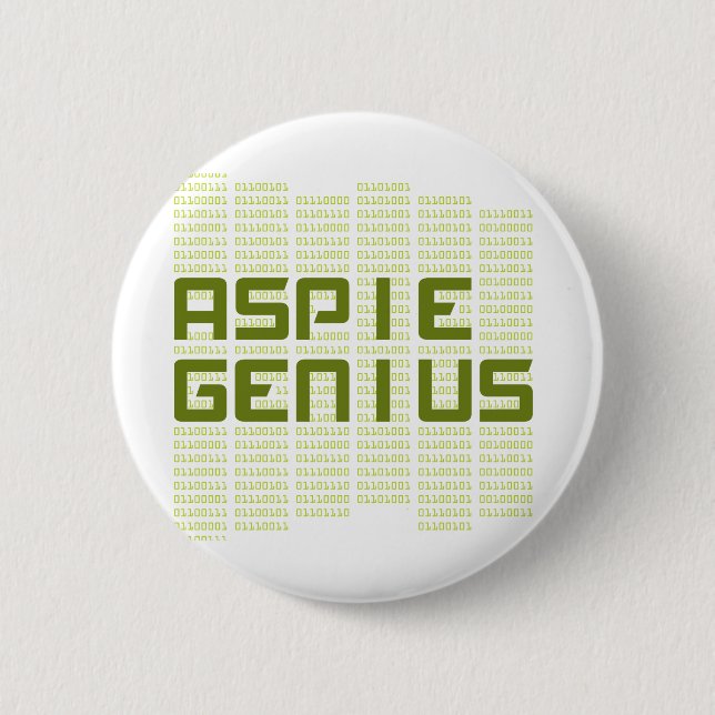 Aspie Genius - Computers 2 Inch Round Button (Front)