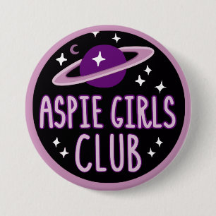 Aspie Girls Club (space logo) button