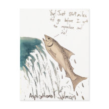 Aspirational Salmon Postcard