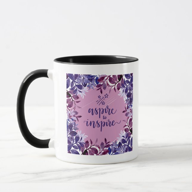 Aspire à inspirer la tasse de couleur violet (Gauche)