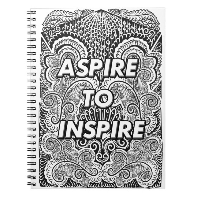 ASPIRE TO INSPIRE - Positive Statement Quote Notebook (Front)