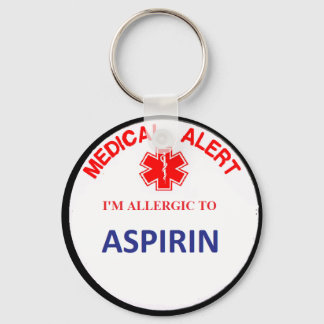 Asprin Drug Allergy key chain