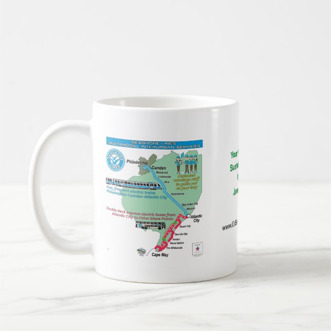 ASR SEASHORE LINES (STEEL SHIELD & MAP) COFFEE MUG (Left)