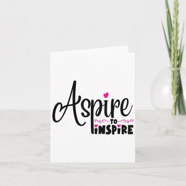 Asre To Insre Sitive Motivational Gift Tee  Card (Front)