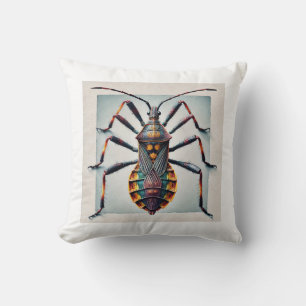 Assassin Bug 260924IREF222 - Watercolor Throw Pillow