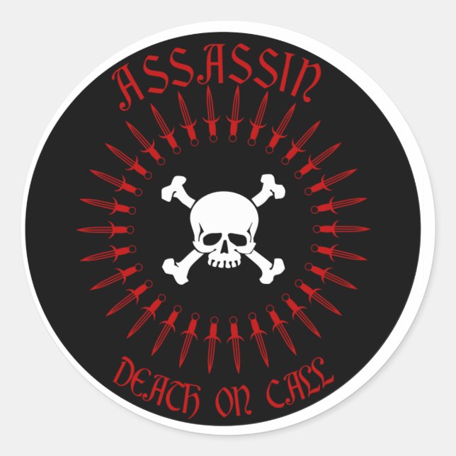 Assassin Classic Round Sticker (Front)