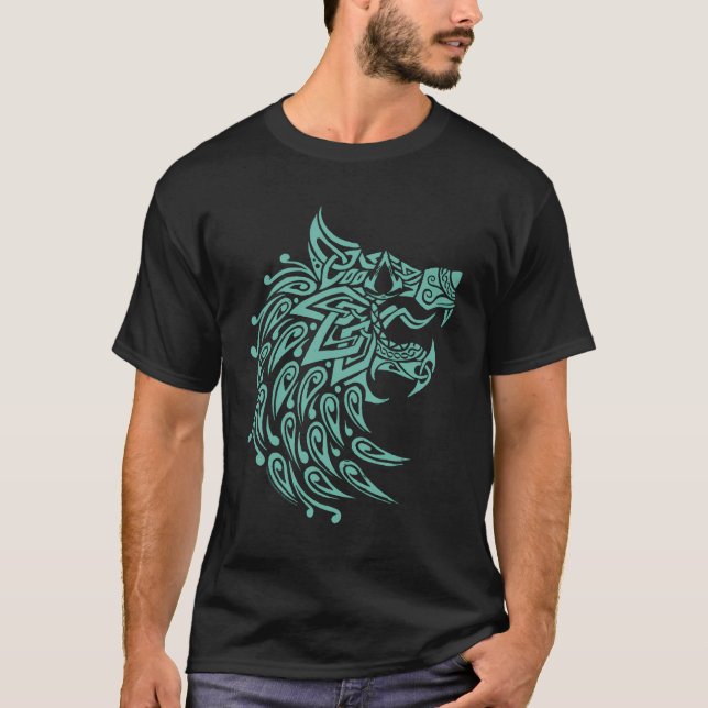 Assassin'S Creed Valhalla Geometric Wolf T-Shirt (Front)