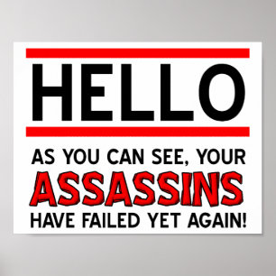 Assassins Failed Funny Poster