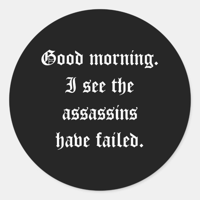 Assassins Sticker (Front)