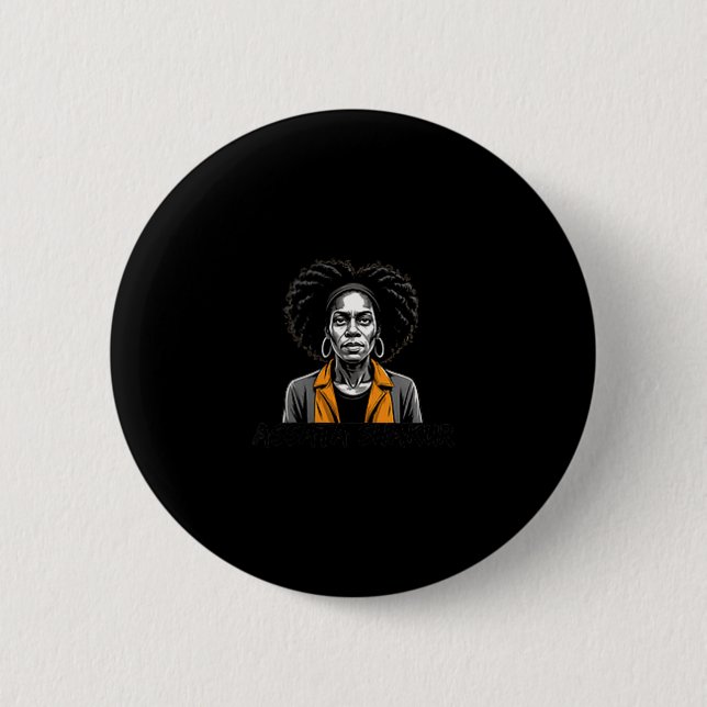 Assata shakur justi  2 inch round button (Front)