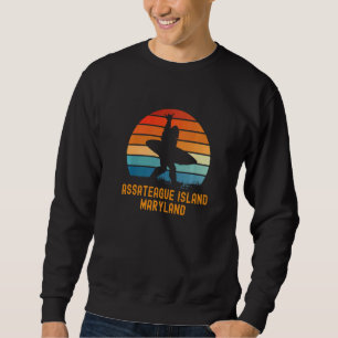 Assateague Island  Maryland Sasquatch Souvenir Sweatshirt