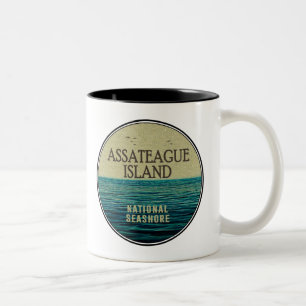 Assateague Island National Seashore Ocean Birds Two-Tone Coffee Mug