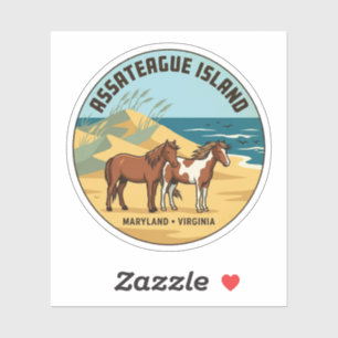 Assateague Island Travel Decal Sticker