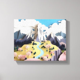 Assemblage Pastel Valley Canvas Print