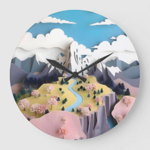 Assemblage Pastel Valley Large Clock