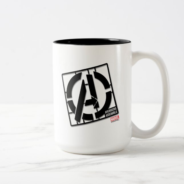 Assemble Pattern Two-Tone Coffee Mug (Right)