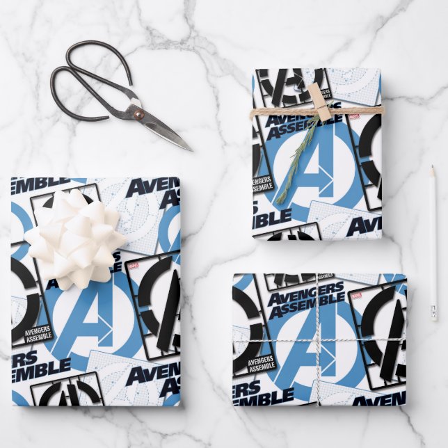 Assemble Pattern Wrapping Paper Sheet (Front)