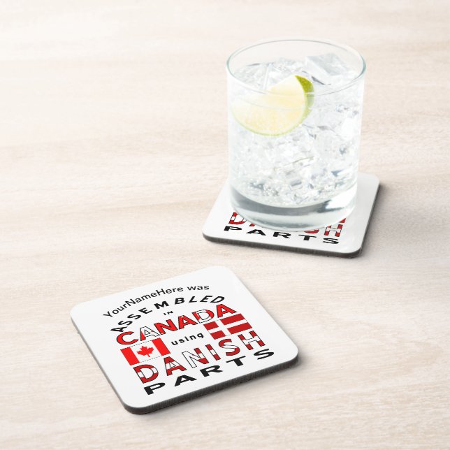 Assembled Canada with Danish Parts Customized Coaster (Right Side)