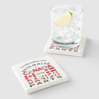 Assembled Canada with Danish Parts Customized Stone Coaster