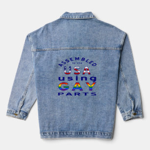 Assembled in USA Gay Parts  Denim Jacket