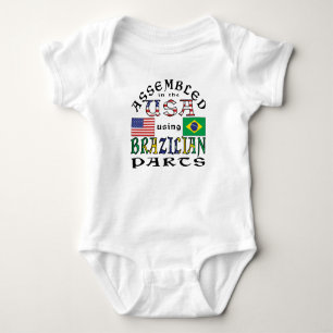 Assembled in USA Using Brazilian Parts Baby Bodysuit