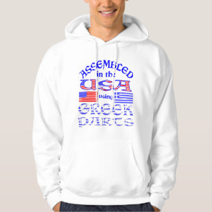 Assembled in USA Using Greek Parts Humour Hoodie