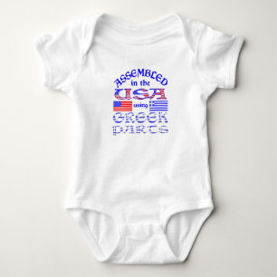 Assembled USA Using Greek Parts Baby Bodysuit