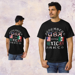 Assembled USA Using Mexican Parts Personalize Men T-Shirt