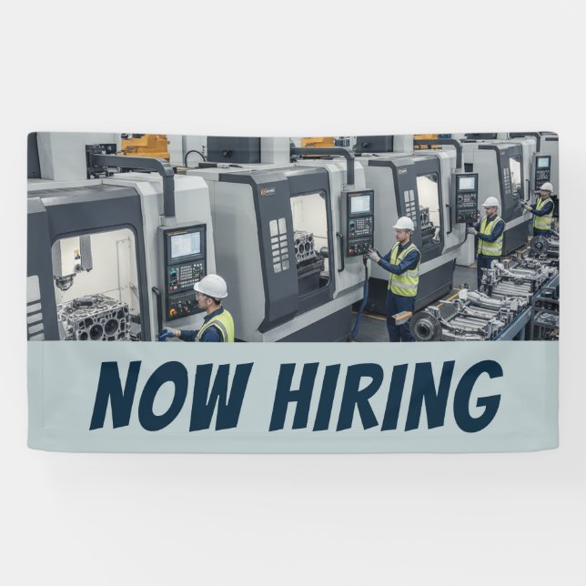 Assembly Line Machine Operators NOW HIRING Banner  (Horizontal)