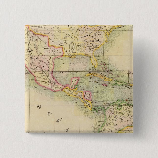 Assembly Map of America 2 Inch Square Button (Front)