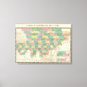 Assembly Map of Asia Canvas Print