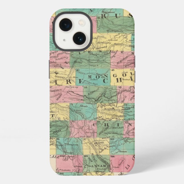 Assembly Map of Asia iPhone Case (Back)