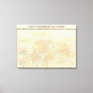 Assembly Map of Europe Canvas Print