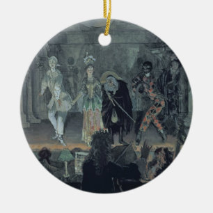 Assembly of Free Masons before the Initiation of a Ceramic Ornament