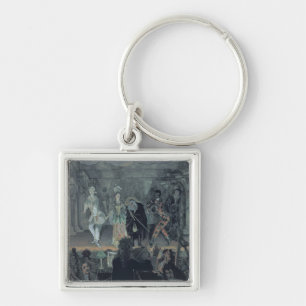 Assembly of Free Masons before the Initiation of a Keychain
