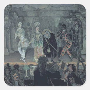 Assembly of Free Masons before the Initiation of a Square Sticker