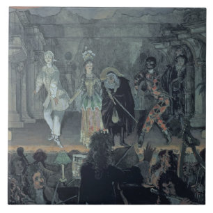 Assembly of Free Masons before the Initiation of a Tile