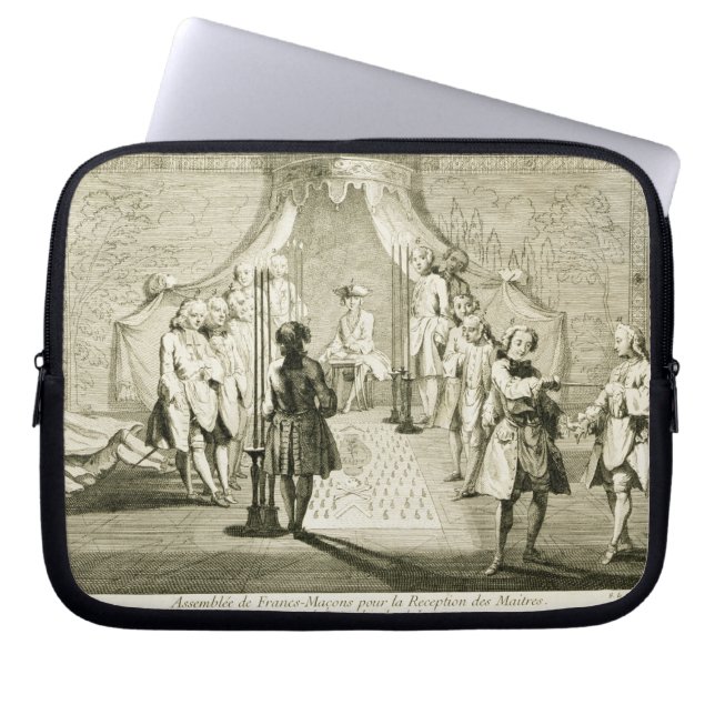 Assembly of Free Masons for the Initiation of a Ma Laptop Sleeve (Front)