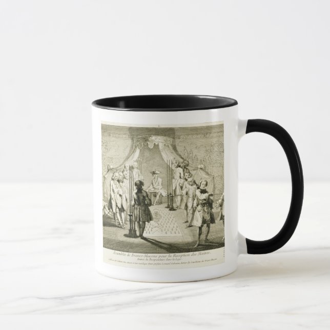 Assembly of Free Masons for the Initiation of a Ma Mug (Right)