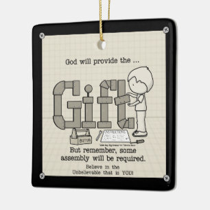 Assembly Required Ceramic Ornament