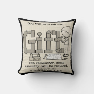 Assembly Required Throw Pillow