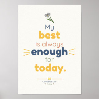 Assez | Affiche d'affirmation pour enfants