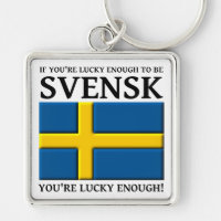 Assez chanceux pour être Svensk Porte-clés suédois