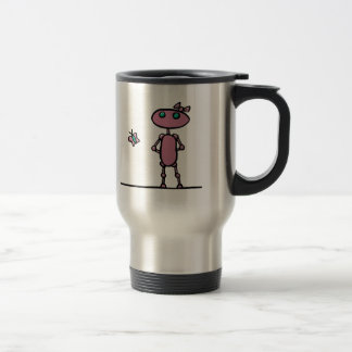 Assez dans la tasse rose de voyage