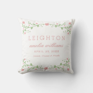 Assez dans le coussin rose de l'information de