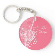 Assez dans le porte - clé floral rose