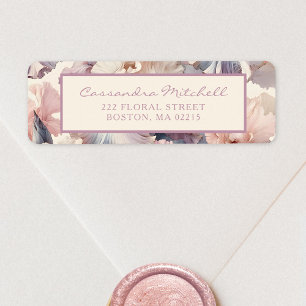 Assez Élégant Floral Fleurs Adresse de Retour