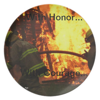 Assiette Avec l'honneur… avec le courage…