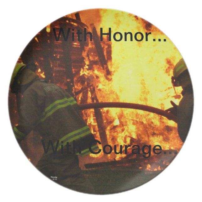 Assiette Avec l'honneur… avec le courage… (Devant)